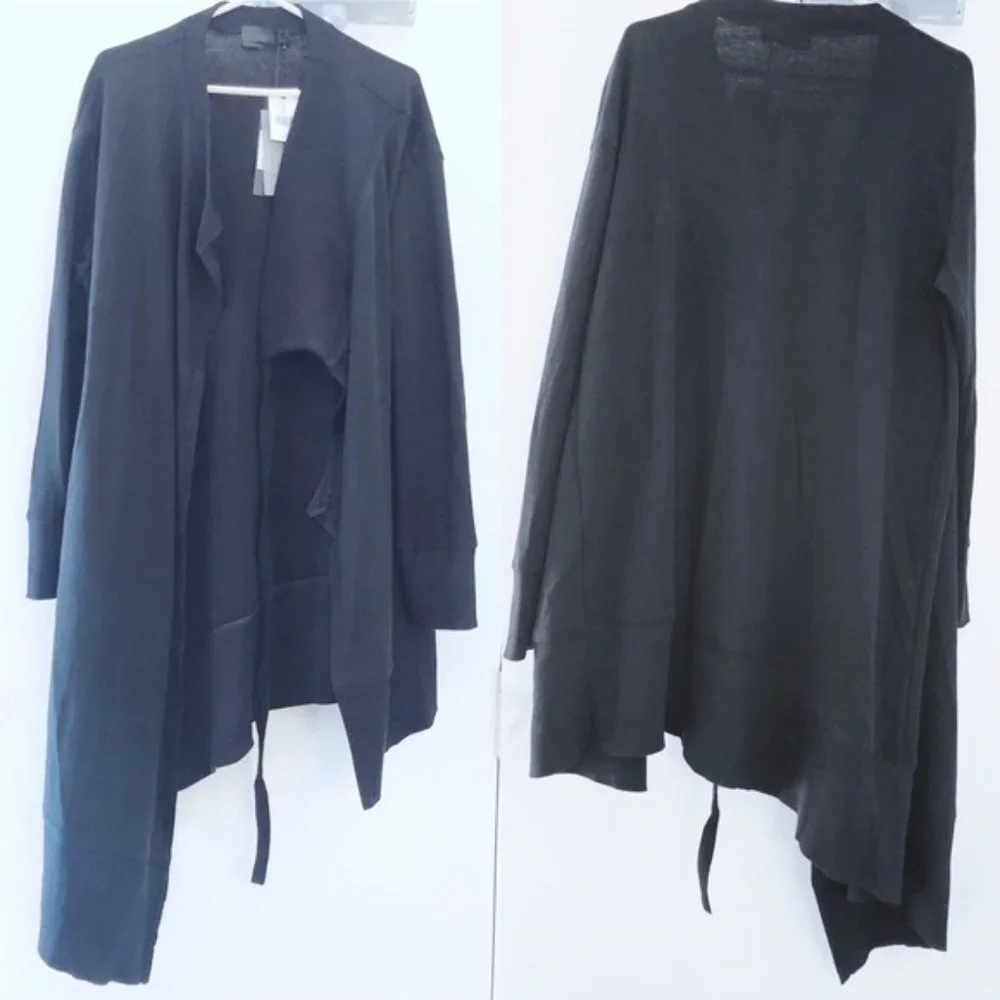 Superfine Chime Asymmetrical Long‎ Wool Sweater